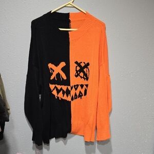 Black and Orange Halloween Sweater